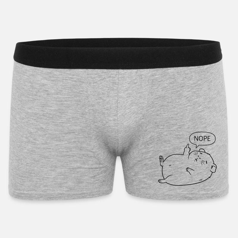 Nope Guinea Pig | Cute statement design - Men's Boxer Shorts - heather grey