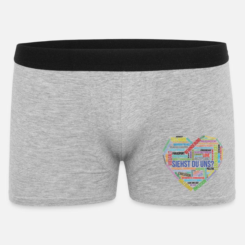 Siehst Du Uns Vielfalt Herz - Männer Boxer Shorts - Grau meliert