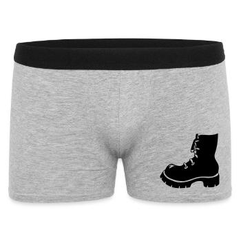 Punk Schuh Stiefel - Männer Boxer Shorts - Grau meliert - Vorne