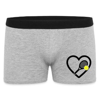 Tennis Heart Racket Ball Sport Passion - Men's Boxer Shorts - heather grey - Front
