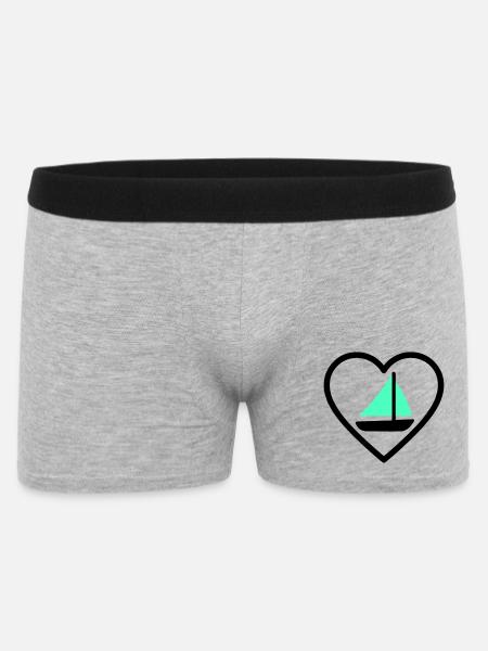 Cuore Vela – Passione Navigazione - Men's Boxer Shorts - heather grey