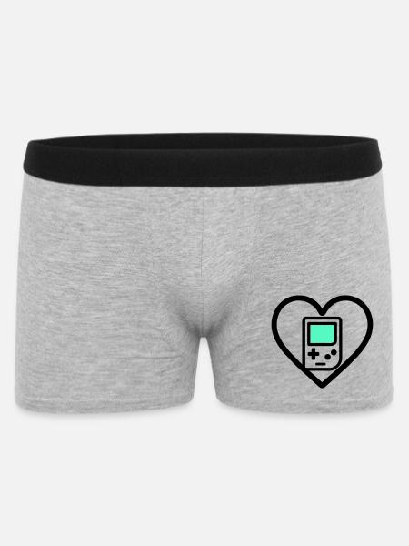 Retro Heart – Retro Handheld Console - Men's Boxer Shorts - heather grey