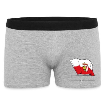 Upper Austria Flag – Text Space - Men's Boxer Shorts - heather grey - Front