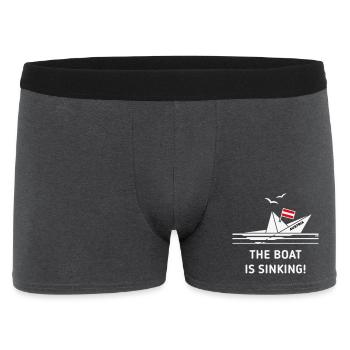 The Boat Is Sinking! (Austria / Österreich / NEG) - Men's Boxer Shorts - charcoal grey - Front