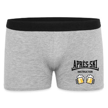 Moniteur Après-Ski (Bière, Après-Ski Concave, POS3C) - Boxer Homme - gris chiné - Devant
