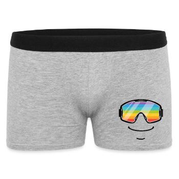 Ski Goggles Rainbow Smile Après-Ski - Men's Boxer Shorts - heather grey - Front
