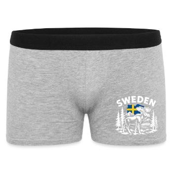 Sweden Moose Silhouette – Scandinavian Natural - Men's Boxer Shorts - heather grey - Front