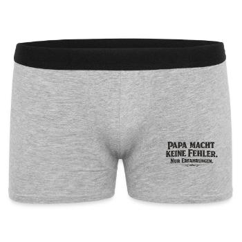 Dad Makes No Mistakes Gift Saying - Men's Boxer Shorts - heather grey - Front