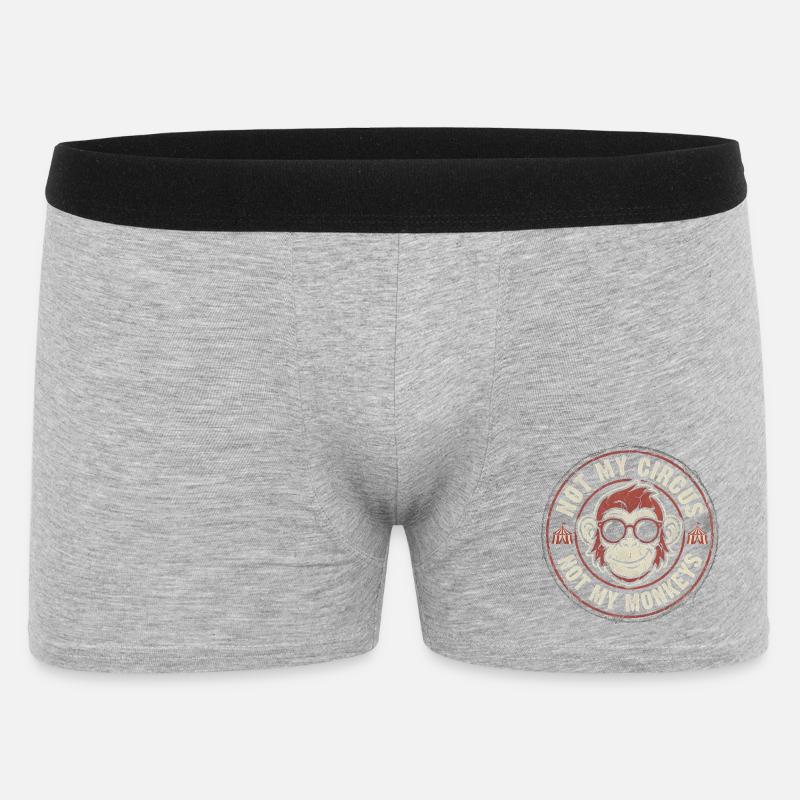 Pas mon cirque, pas mes singes - Boxer Homme - gris chiné