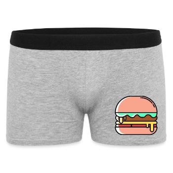 Burger Icon - Men's Boxer Shorts - heather grey - Front