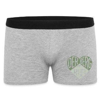 Der Berg ruft Herzdesign  - Männer Boxer Shorts - Grau meliert - Vorne