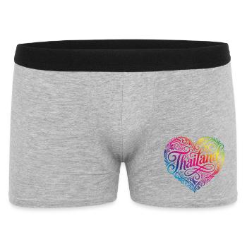 Cœur Thaïlandais Coloré - Boxer Homme - gris chiné - Devant