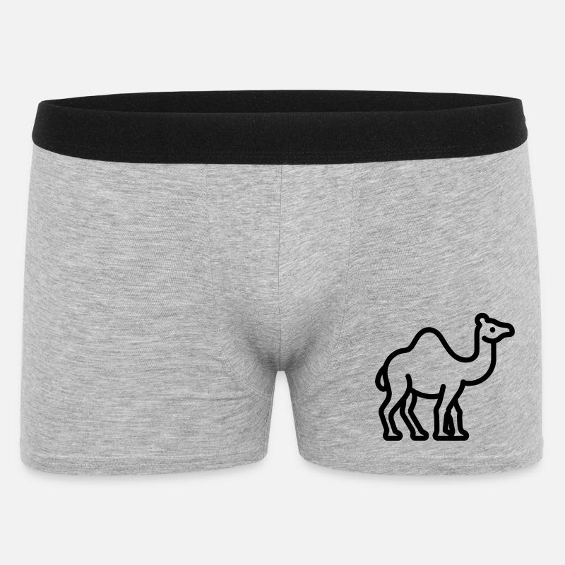 Kamel - Männer Boxer Shorts - Grau meliert