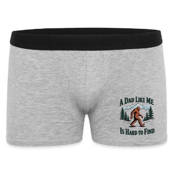 Vater wie ich – schwer zu finden Yeti Bigfoot - Männer Boxer Shorts - Grau meliert - Vorne