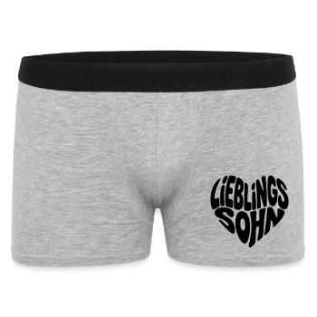 Lieblingssohn - Männer Boxer Shorts - Grau meliert - Vorne