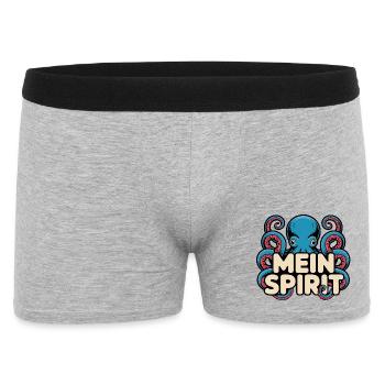 Mein Spirit Kraken Oktopus Illustration - Männer Boxer Shorts - Grau meliert - Vorne