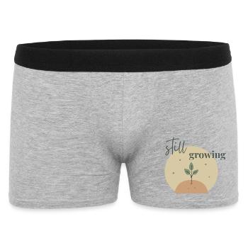 Still Growing: Plant made of soil - Men's Boxer Shorts - heather grey - Front