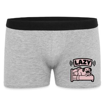 Lazy Pug Dog Bed Introvert - Men's Boxer Shorts - heather grey - Front