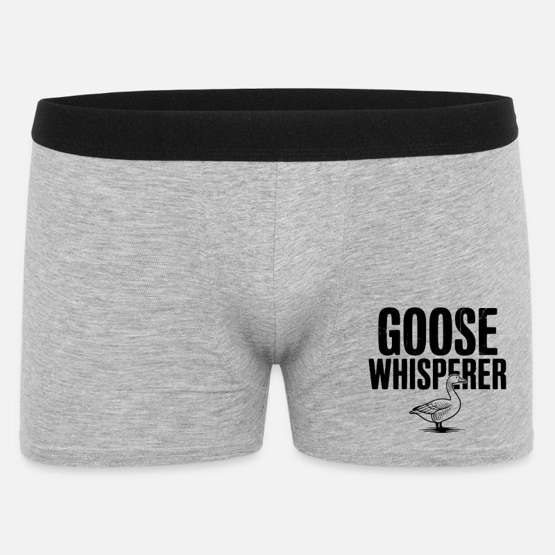 Gänseflüsterer - Männer Boxer Shorts - Grau meliert