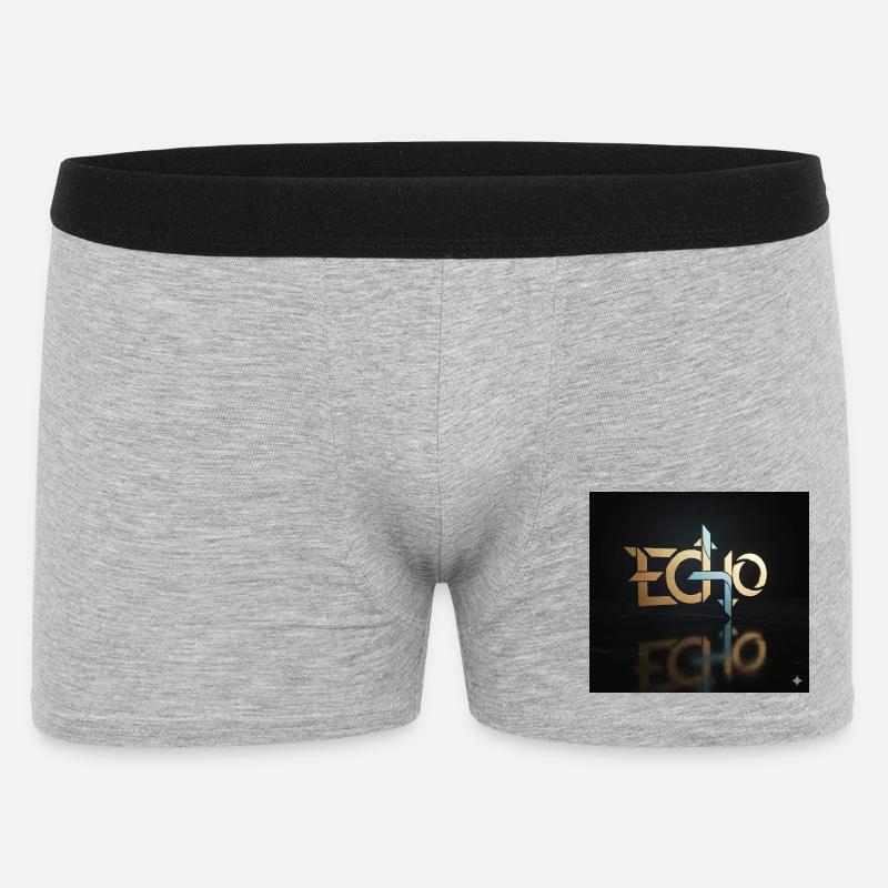 Jeu de lumière Echo Geometry - Boxer Homme - gris chiné