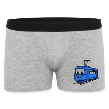 tram cartoon - Men's Boxer Shorts - heather grey - Front