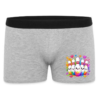 Merveille colorée de la quille de joie du bowling - Boxer Homme - gris chiné - Devant