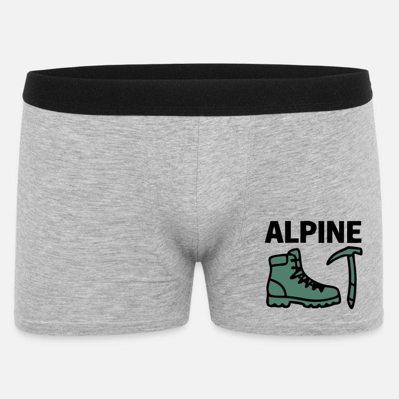 Wanderschuh Eispickel Alpine Bergsteigen Klettern - Men's Boxer Shorts - heather grey