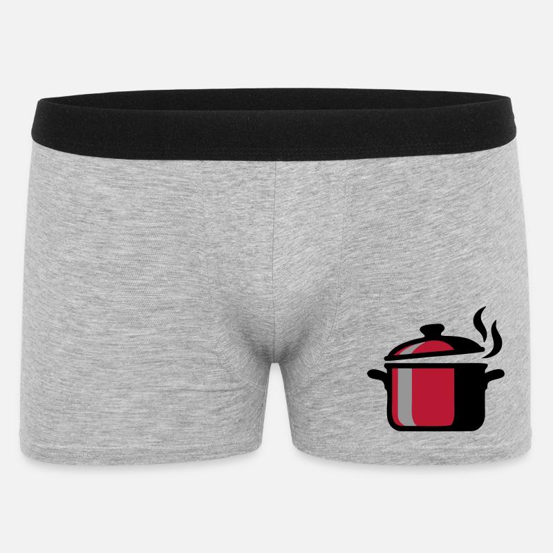 Cuisinière Cuisinière Logo du restaurant - Boxer Homme - gris chiné