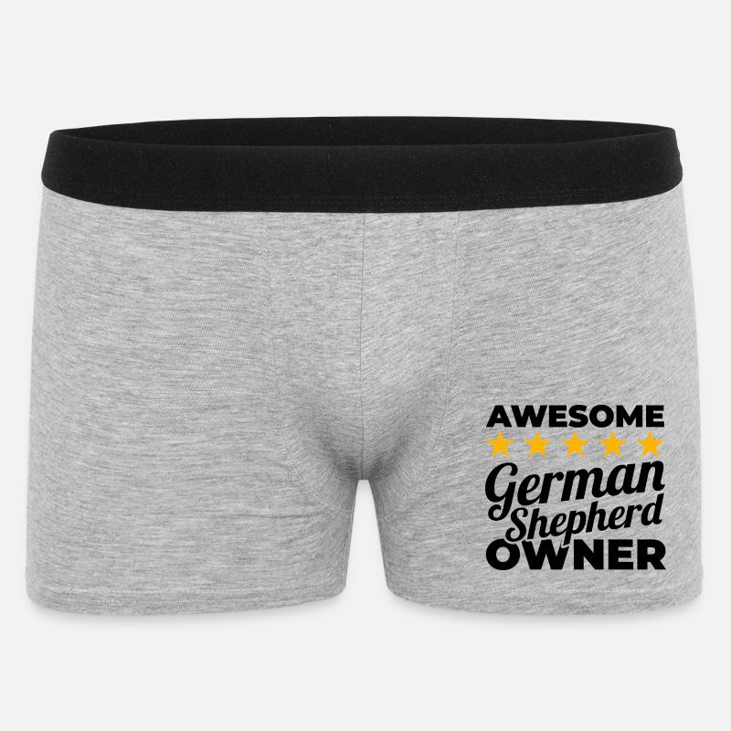 Bester Schäferhund Besitzer - Männer Boxer Shorts - Grau meliert