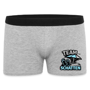 Strand Schatten FlipFlop Logo - Männer Boxer Shorts - Grau meliert - Vorne