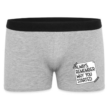 Always Remember Why You Started Motivation Saying - Men's Boxer Shorts - heather grey - Front