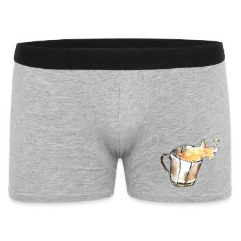 Coffee Cup Watercolor Fire - Men's Boxer Shorts - heather grey - Front