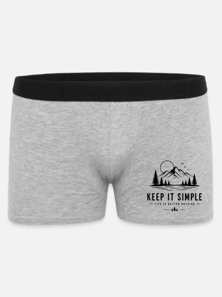 keep it simple - Men's Boxer Shorts - heather grey