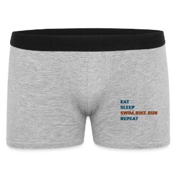 eatsleepswimbikerunrepeat - Men's Boxer Shorts - heather grey - Front