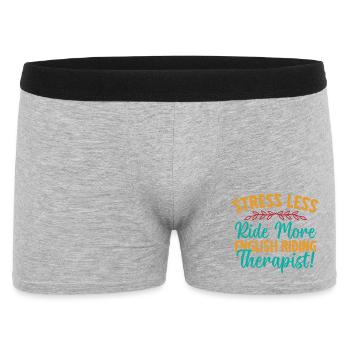 Hobby Horse Rider THerapist English Riding - Männer Boxer Shorts - Grau meliert - Vorne
