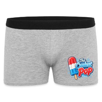Lustiger Opa, der coolste Papa - Männer Boxer Shorts - Grau meliert - Vorne