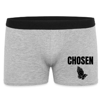 CHOSEN Praying Hands Streetwear Design de foi - Boxer Homme - gris chiné - Devant