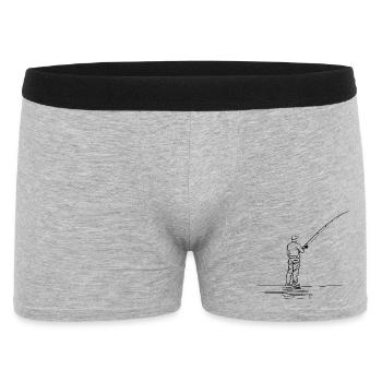 Fischer Zeichnung - Männer Boxer Shorts - Grau meliert - Vorne