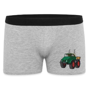 customog - Männer Boxer Shorts - Grau meliert - Vorne