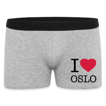 I LOVE OSLO Norway - Men's Boxer Shorts - heather grey - Front