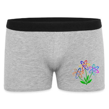 puissance florale, atome, noyau atomique, énergie nucléaire des fleurs - Boxer Homme - gris chiné - Devant