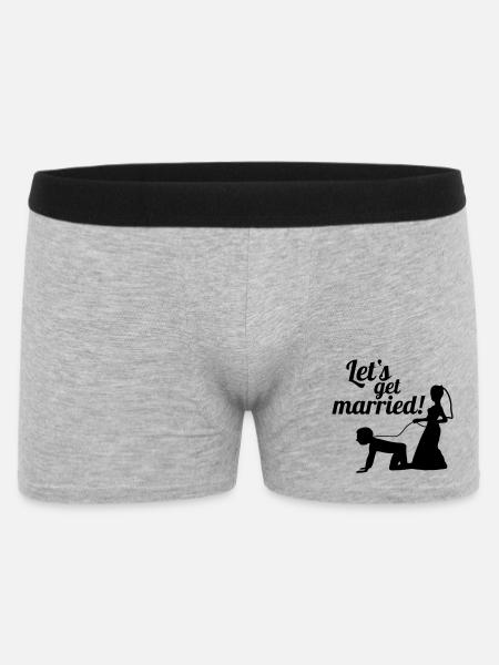 Lets get married bachelor farewell - Men's Boxer Shorts - heather grey