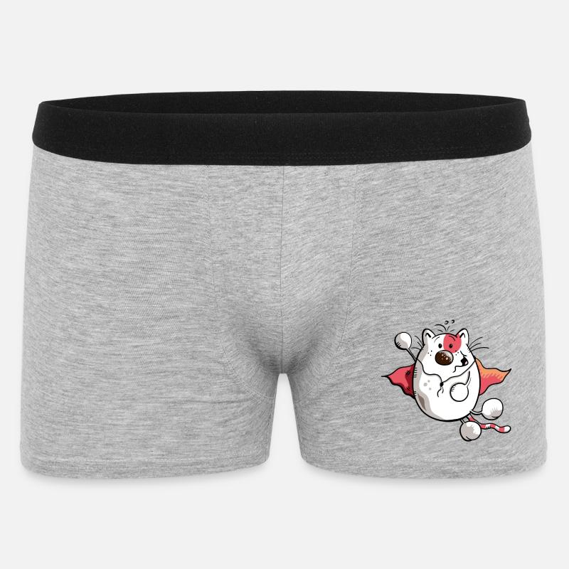 Super Cat - Männer Boxer Shorts - Grau meliert