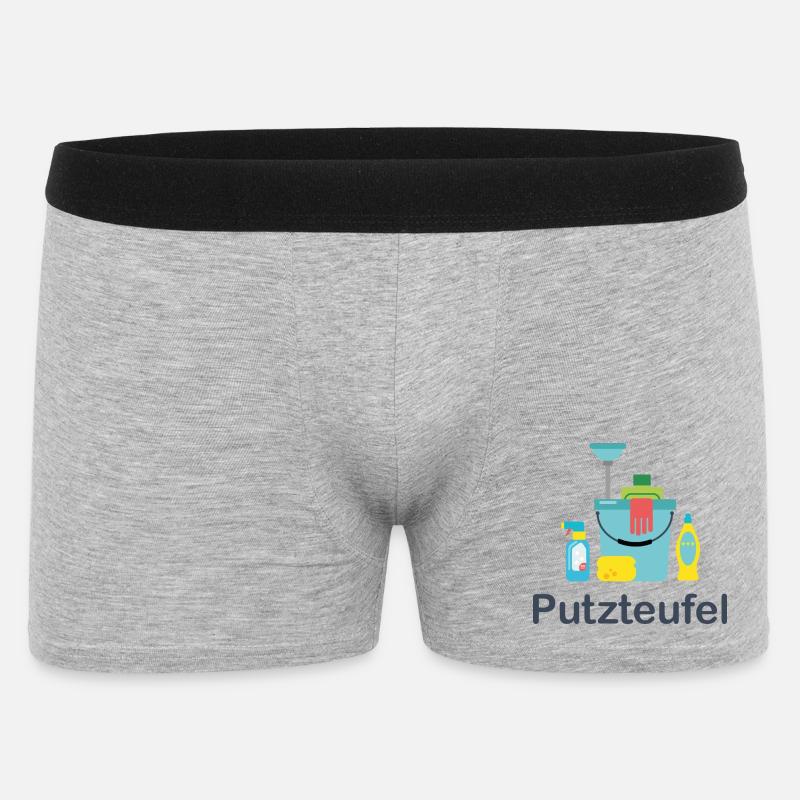 Putzteufel - Männer Boxer Shorts - Grau meliert