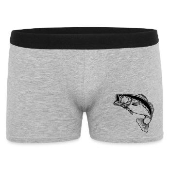 Logo transparent de poisson pour pêcheur - Boxer Homme - gris chiné - Devant