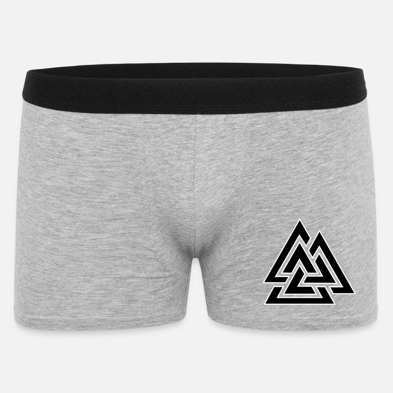 Triangular intertwined pattern - Men's Boxer Shorts - heather grey