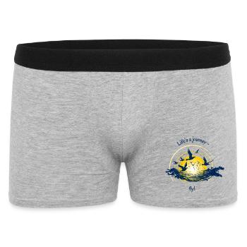 Life's a journey- Fly! - Men's Boxer Shorts - heather grey - Front