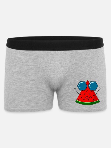summer, pastèque, soleil - Boxer Homme - gris chiné