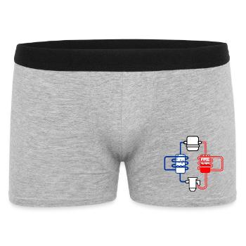 Heat pump red blue - Men's Boxer Shorts - heather grey - Front