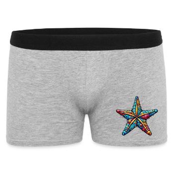 Seestern - Männer Boxer Shorts - Grau meliert - Vorne